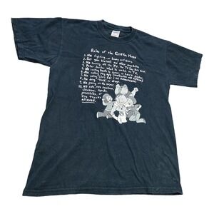 Family Guy Rules Of The Griffin Vintage Men's F House Black T Shirt Size M